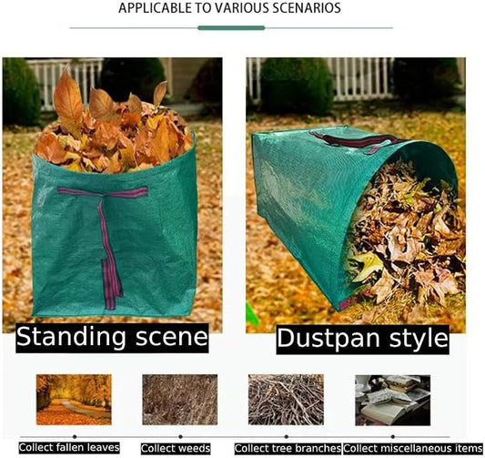 72 Gallon Garden Bags for Debris, Large Dustpan-Type Lawn Bags - Image 2