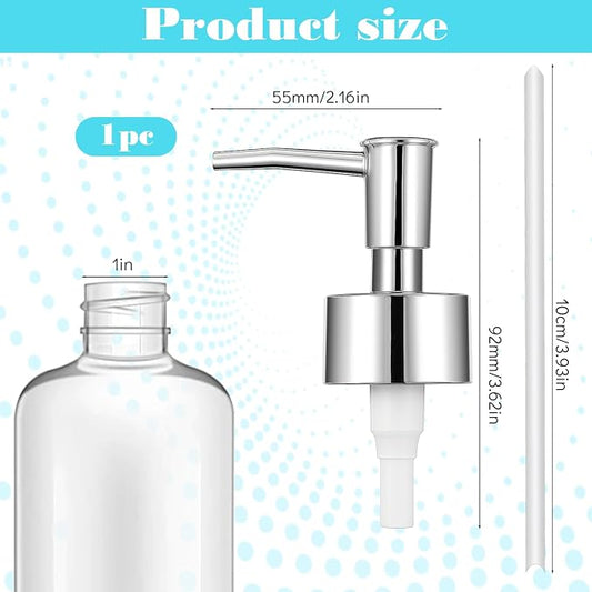 2 Pcs Pumps Lotion Soap Dispenser Replacement Silver Soap Pump Dispenser Head - Image 2