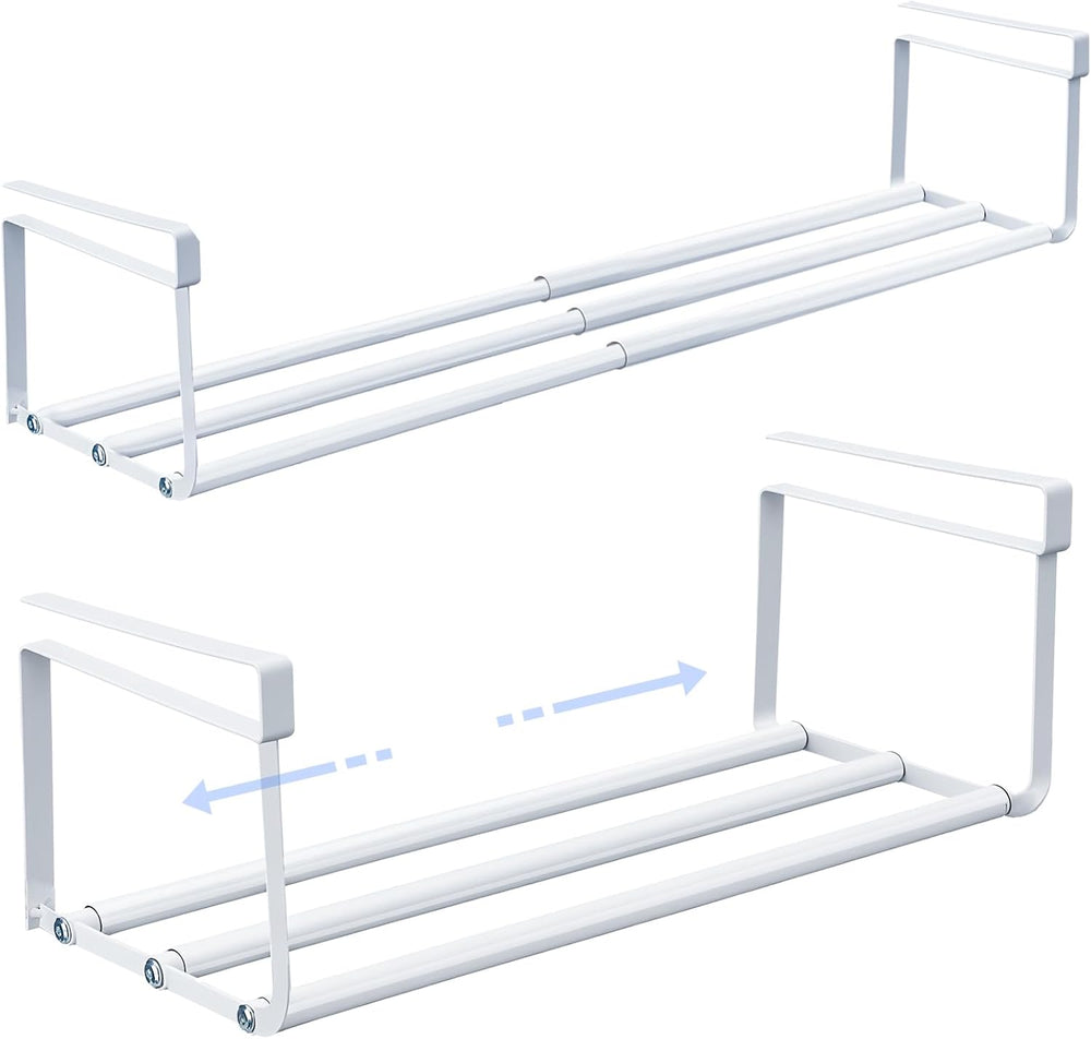 CroBlissful 4 Pcs Expandable Shoe Rack Shelf Organizer for Closet, White