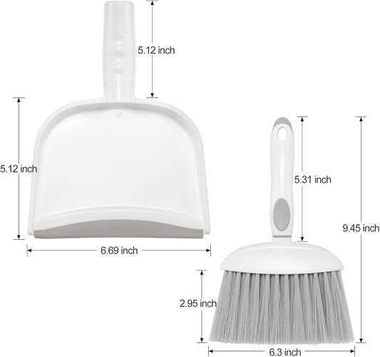 NACENA Small Dust Pan and Brush Set, Mini Broom and Dustpan Set Small Hand - Image 2