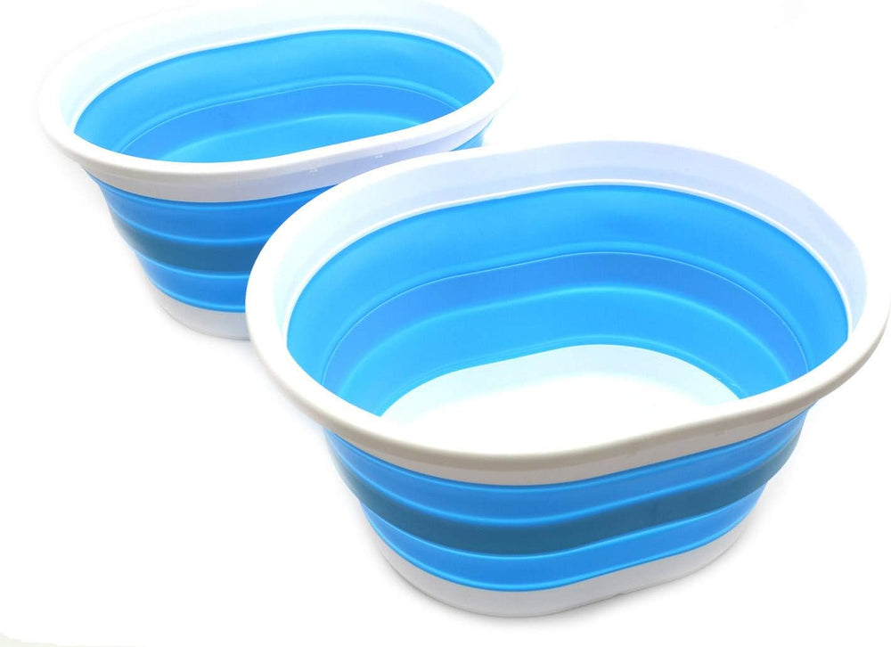 SAMMART 22L (5.8 gallon) Collapsible Plastic Laundry Basket - Oval Tub/Basket...