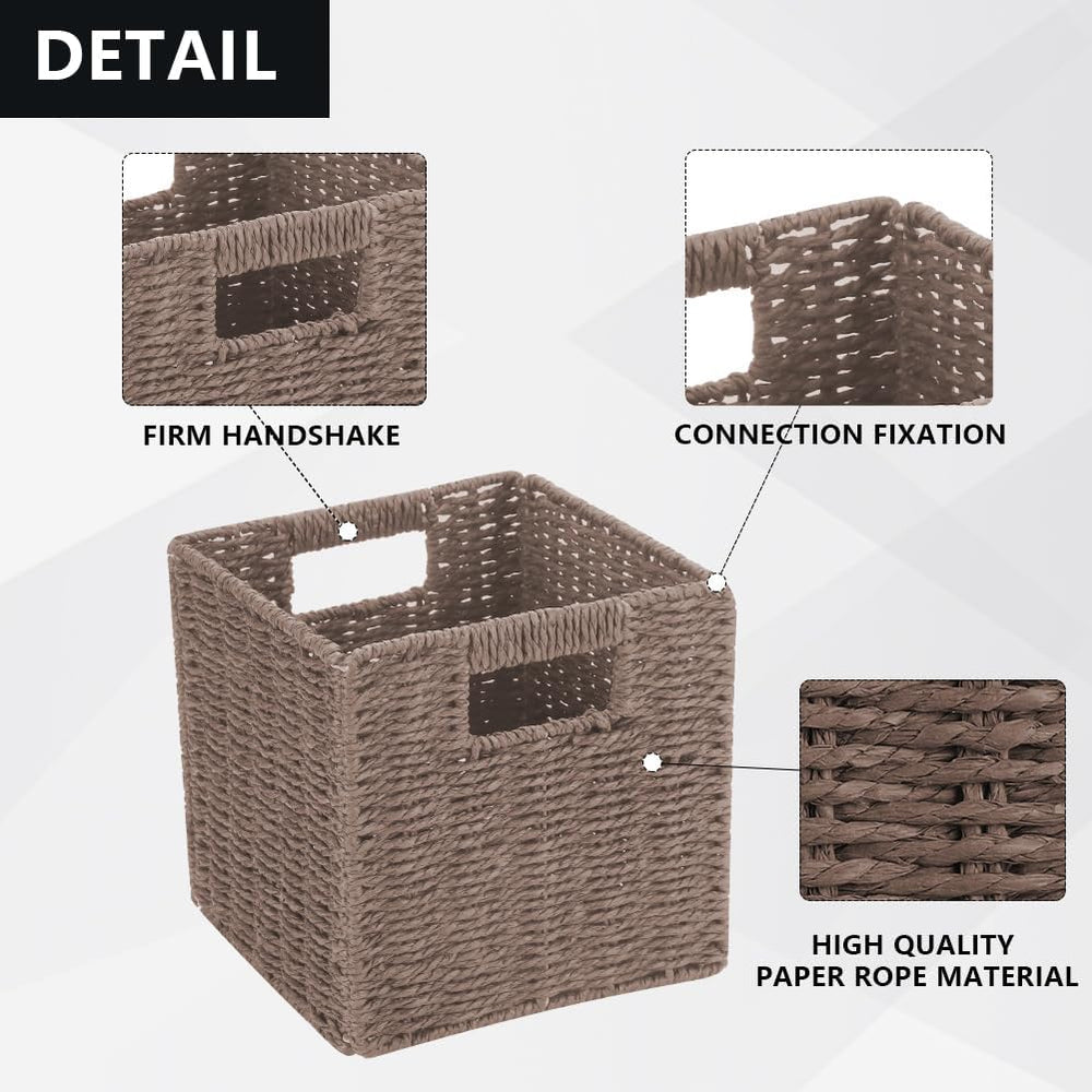 6 Pack 8.7 Inch Wicker Baskets
