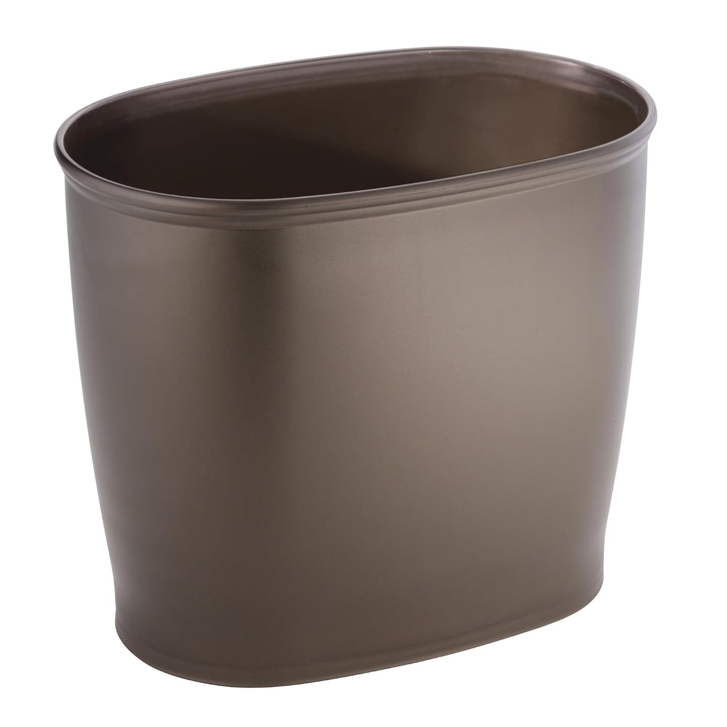 iDesign Slim Plastic Bathroom Trash Can, 2-Pack, Bronze | Small Garbage Bin, For Bedroom, Office, Desk, Dorm