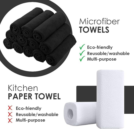 Avalon Towels Microfiber Cleaning Cloths Size 16" x 16", Highly Absorbent - Image 2