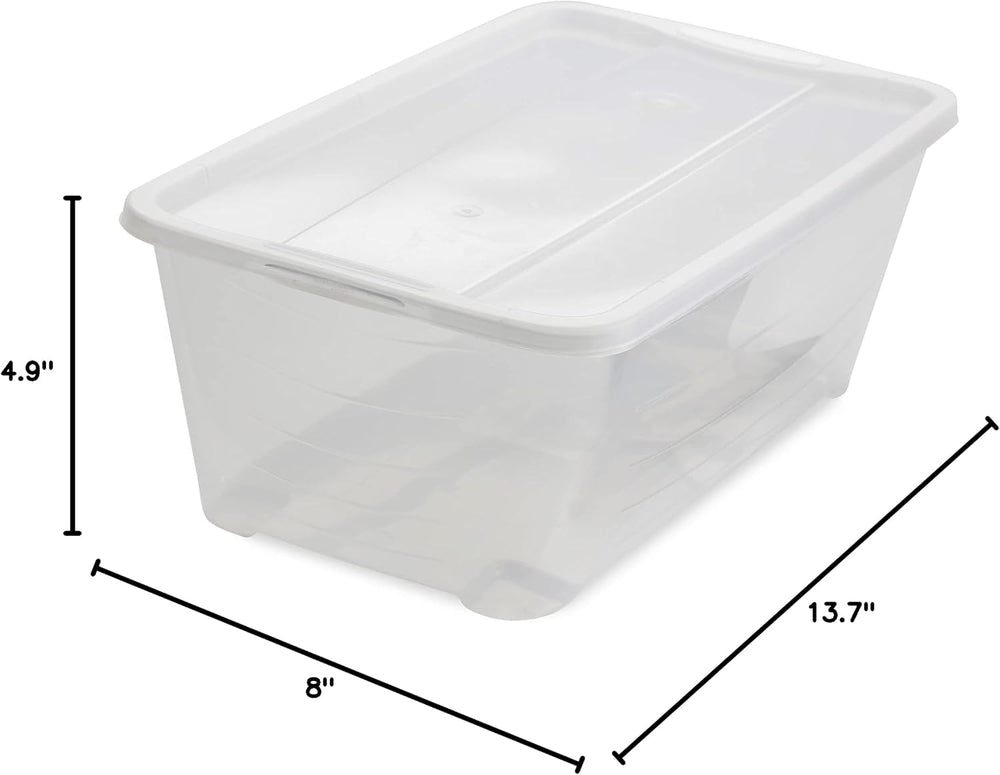 Life Story 6 Liter Shoe, Accessory, and Closet Plastic Storage Box Multi-Purp...