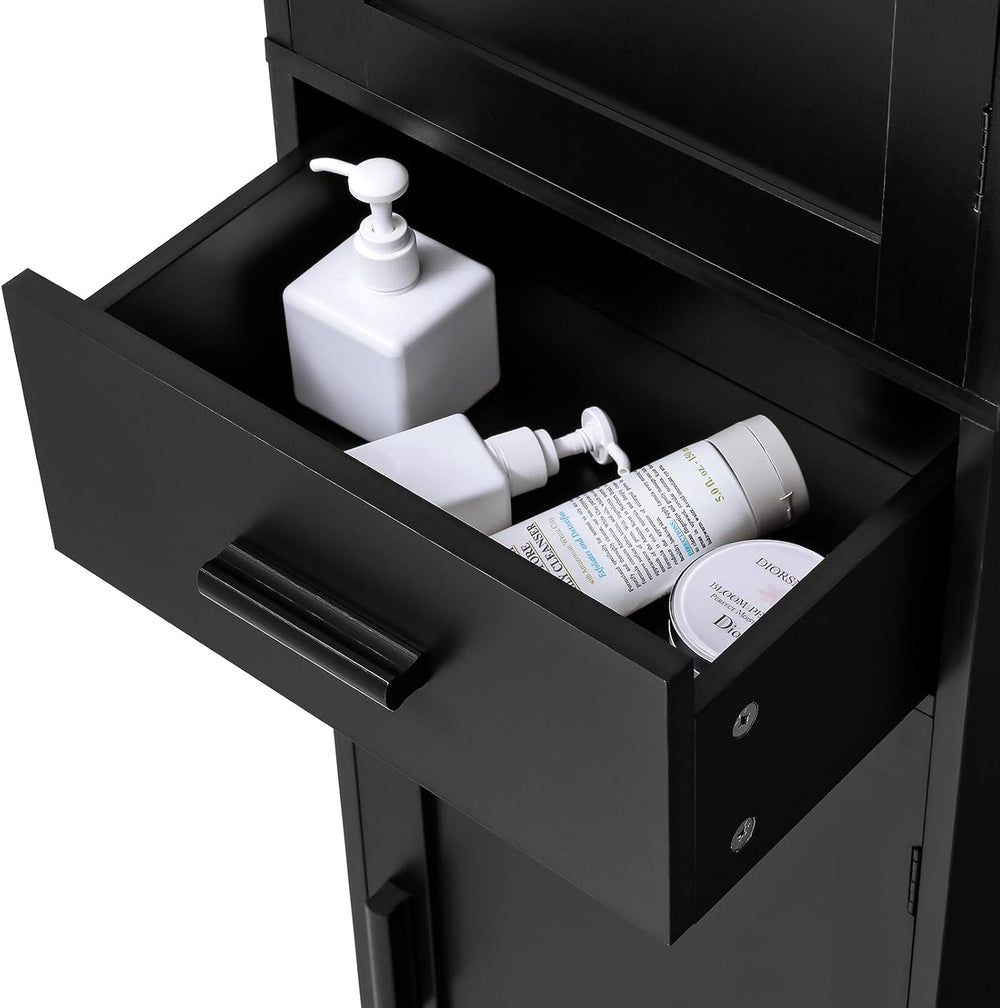 usikey 67'' Tall Storage Cabinet with 4 Shelves & 2 Doors, Bathro...