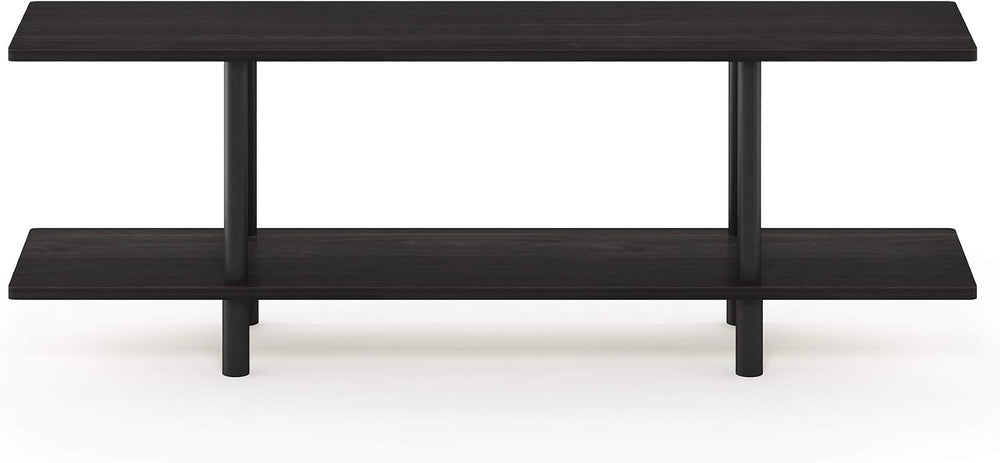 Furinno Turn-N-Tube 2-Tier Multipurpose Wide Shelf, Espresso/Black
