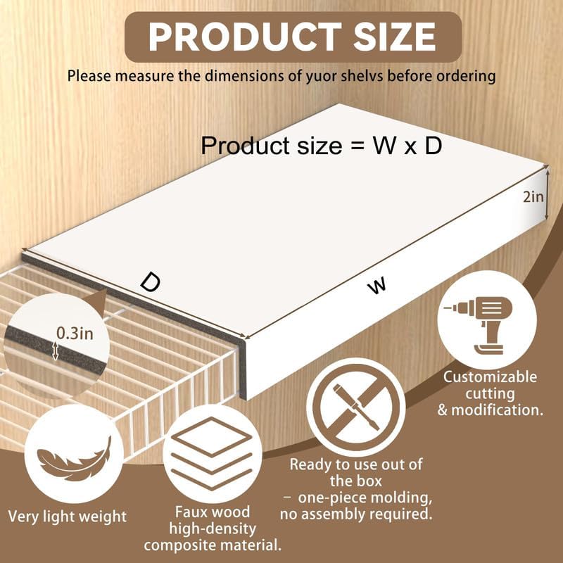5 PCS Wire Rack Cover 38x20x2in PVC Wire Shelf Cover for Pantry,and Laundry S...