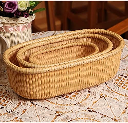 Nantucket Nested Party Baskets Tea Fruit Basket Handicraft Storage Basket Des...