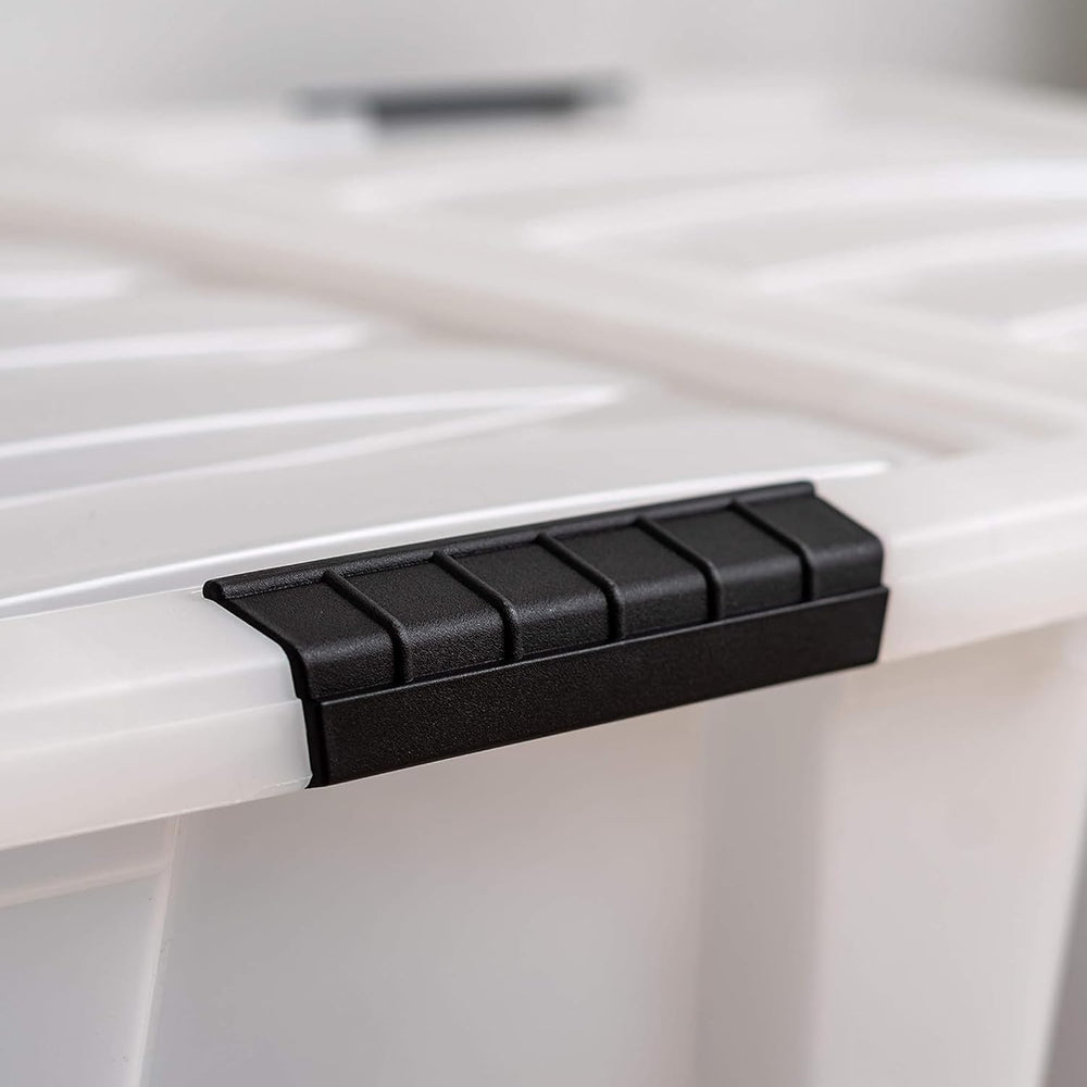 IRIS USA 6-Pack 40 Quart Storage Bins with Lids, Pearl