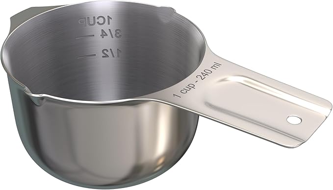 Color Up 1 Cup Measuring Cup – Premium Chrome Stainless Steel, Accurate - Image 7