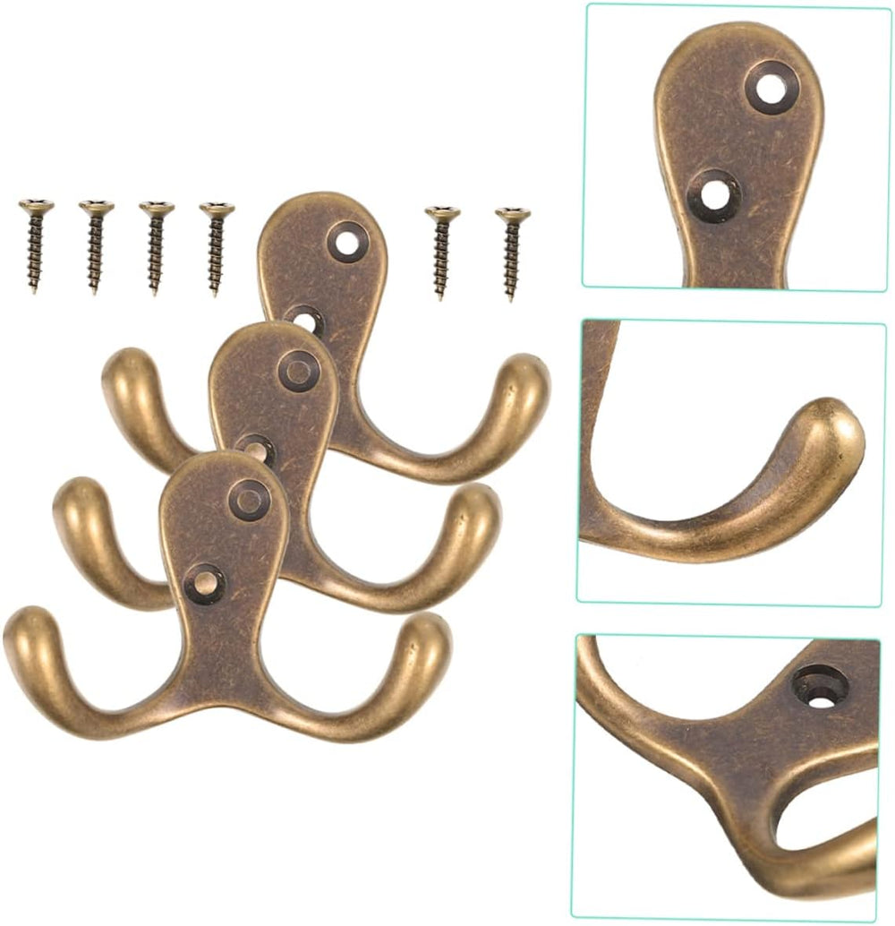 Zerodeko 2sets Copper Door Hook Wall Towel Hooks Multi-Purpose Hanger for Clo...