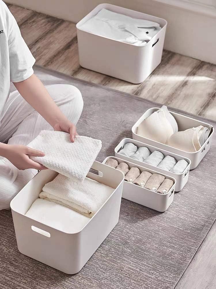 Set Of 6 Plastic Storage Bins,Versatile Kitchen Pantry Organization and Stora...