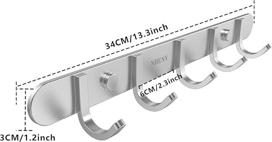 Coat Hook Rack Hanger –Towel Hook Rail - Image 2
