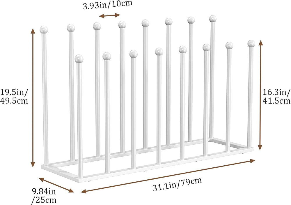Freestanding Boot Rack, Shoe Storage Organizer Fit for 8 Pairs, White