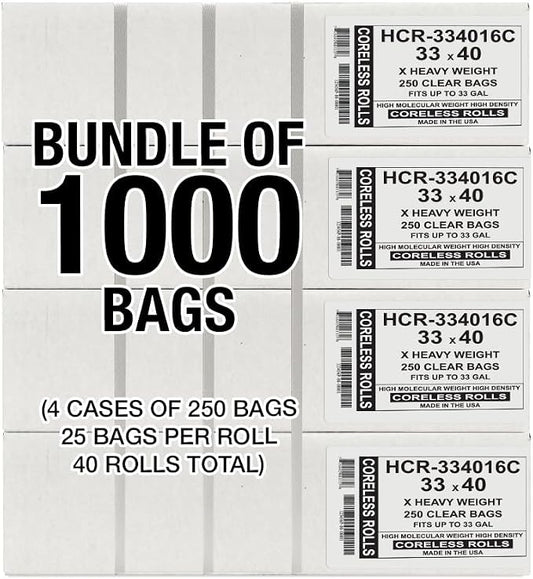 Aluf Plastics High Density Trash Bags, 33 Gallon, 16 Micron, - Image 2