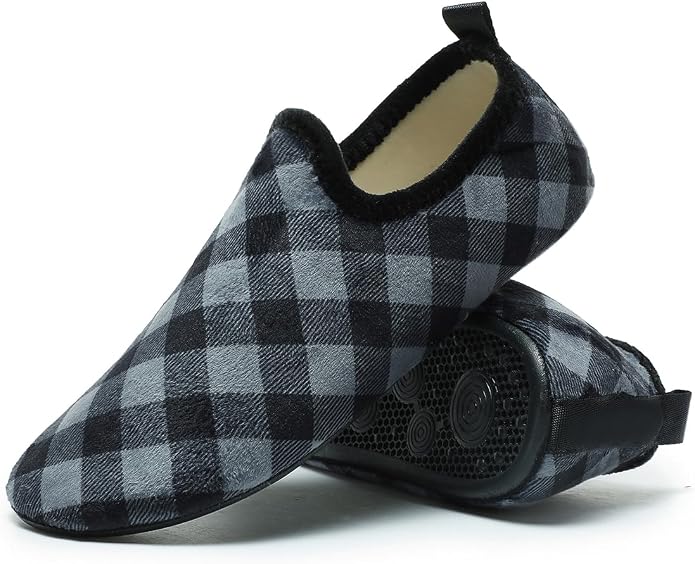 QZKDM Lightweight Slip on Grip Indoor House Slippers Barefoot Non Slip Home - Image 6