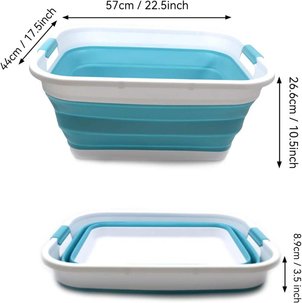 SAMMART 41L (10.8 gallon) Collapsible Plastic Laundry Basket-Foldable Pop Up ...