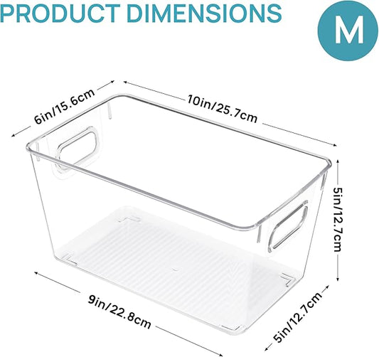 Vtopmart Clear Plastic Pantry Organizer Bins, Countertops, Freezer Organization - Image 2
