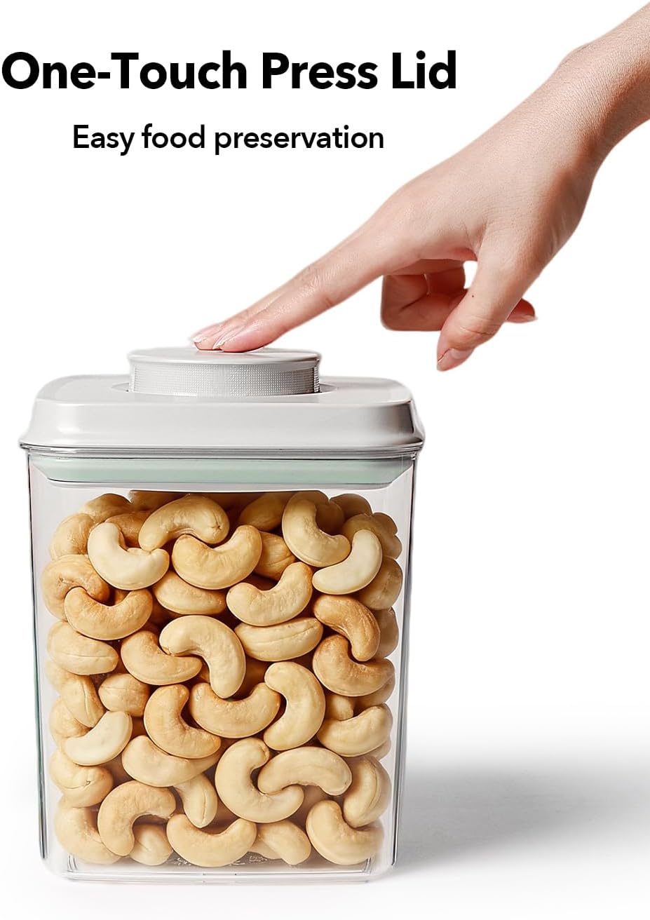 Airtight Food Storage Containers Set with One-Touch Lid, 2-Pack (4.22 QT / 4....