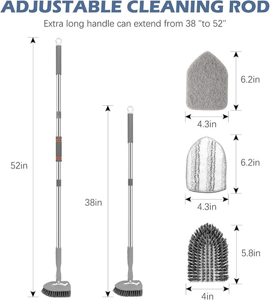 SetSail Floor Scrub Brush, 3-In-1 Tile Tub Floor Scrubber - Image 2
