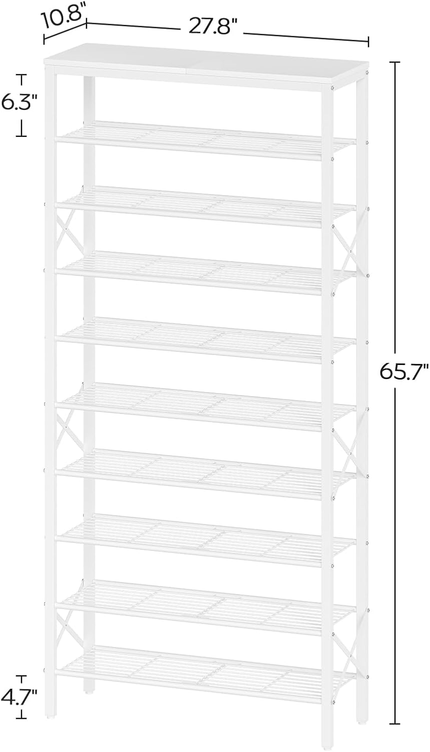 YATINEY 10 Tier Shoe Rack, Large Capacity Shoe Storage Organizer Holds 40 Pai...