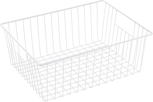 16" L x 12" W Wider Freezer Storage Organizer Baskets Container, Deep Metal - Image 2