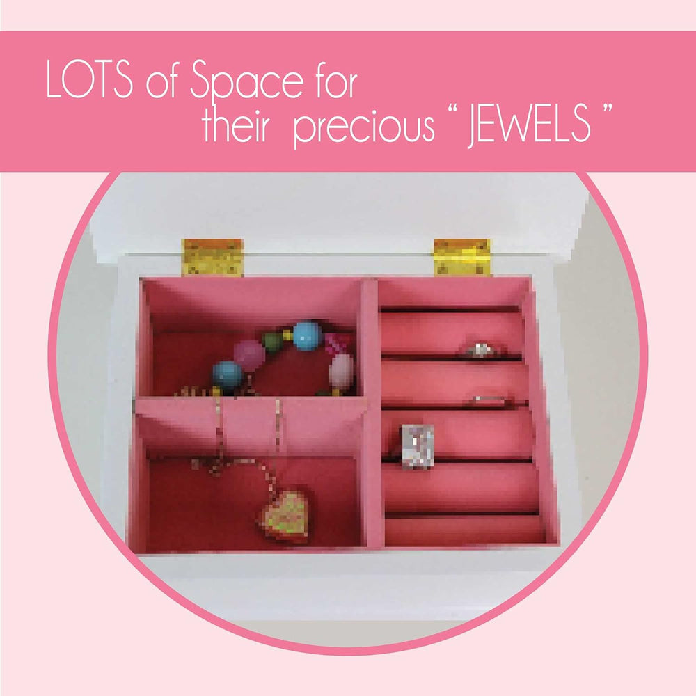 My Bambino Personalized Girls Jewelry Box | Stemmed Flower Lift Top Jewelry B...
