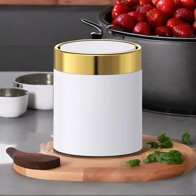 Mini Trash Can with Lid, Metal Small Tiny Mini Trash Bin Can, Mini Countertop - Image 9