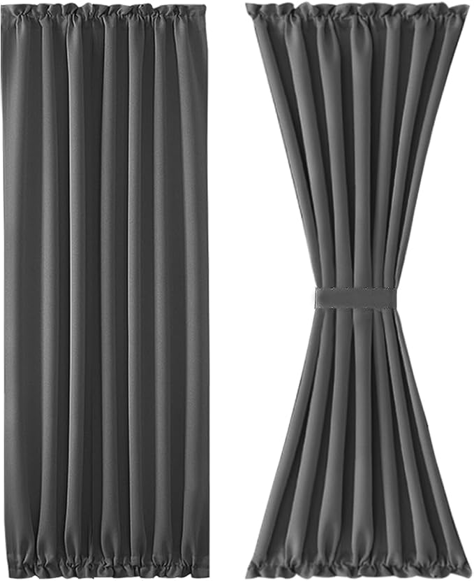 DWCN French Door Curtains – Rod Pocket Thermal Blackout Curtain - Image 7