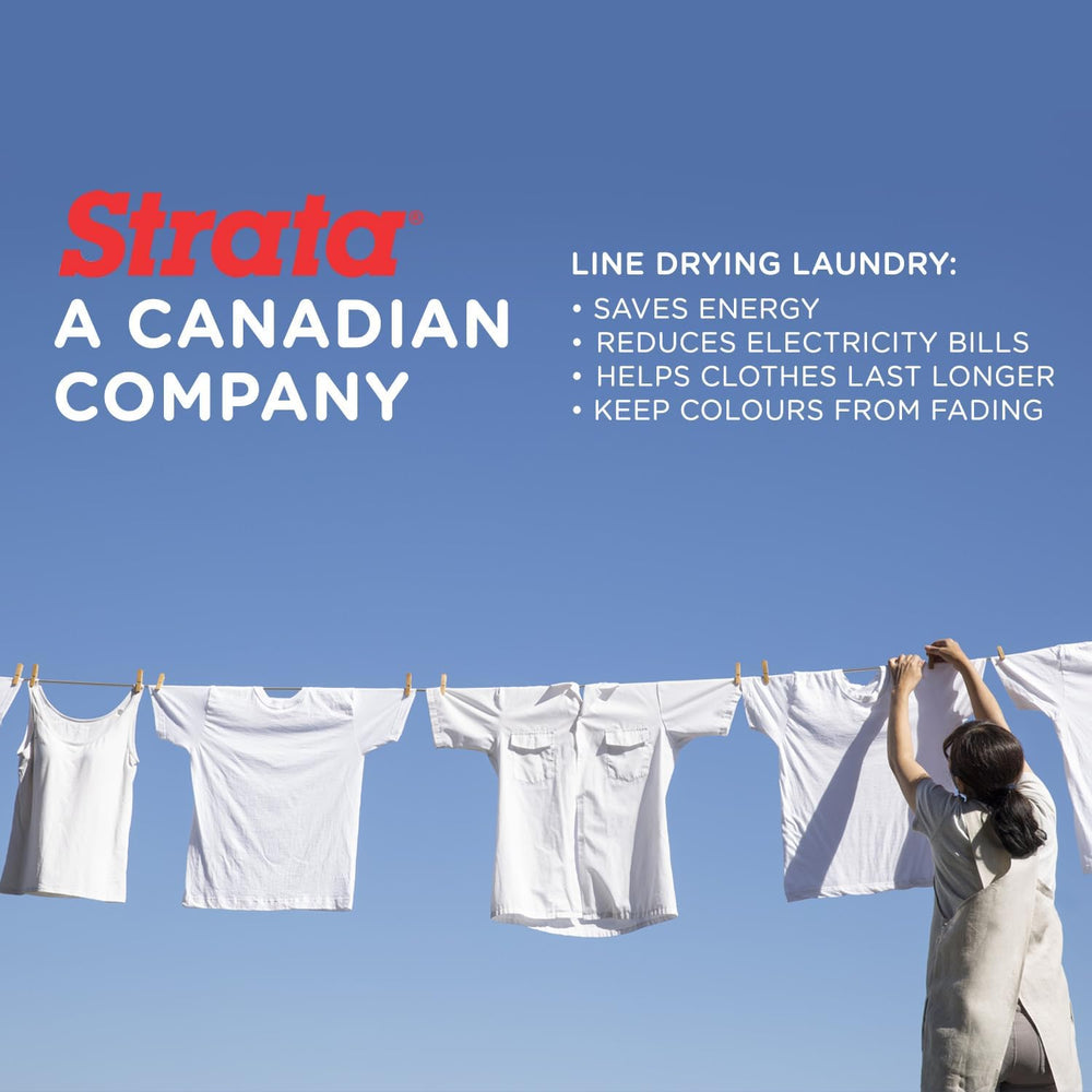 Strata 150 Feet Clothesline Outdoor Heavy Duty Galvanized Wire Steel Cable, M...