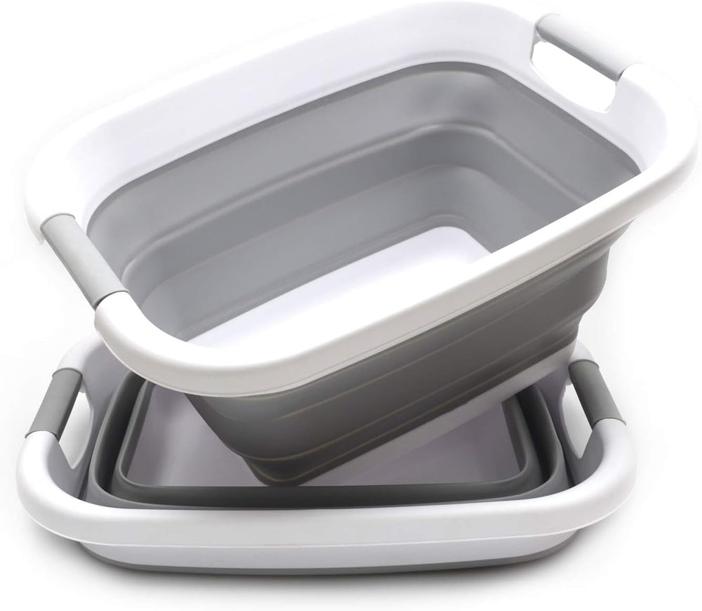 SAMMART Set of 2-25L (6.6 gallon) Collapsible Laundry Basket/Tub-Foldable Sto...