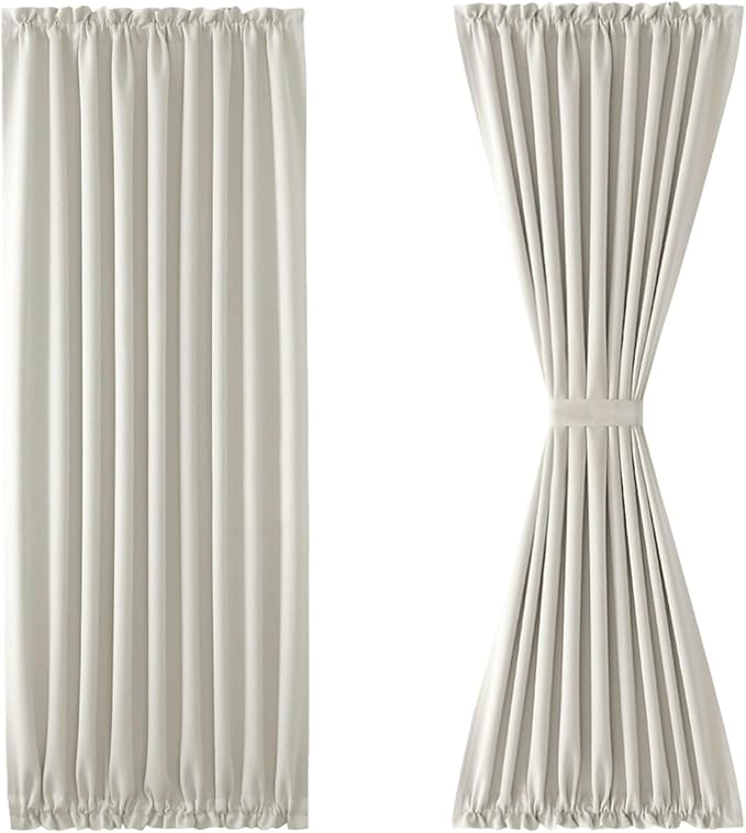 DWCN French Door Curtains – Rod Pocket Thermal Blackout Curtain - Image 7