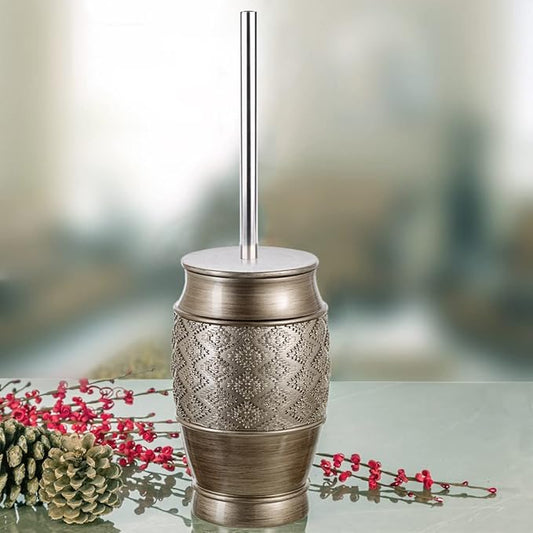 Creative Scents Dublin Silver Toilet Brush Set - Image 2