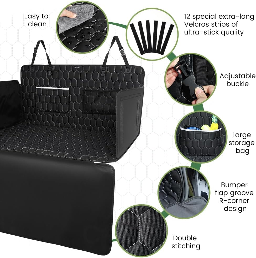 KYG Car Boot Protector Dog Waterproof Dog Blanket Car Boot with Side and Bump...