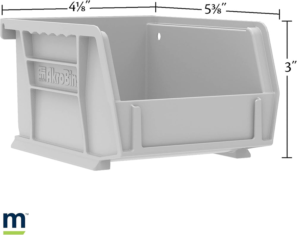 Akro-Mils 30210 AkroBins Plastic Storage Bins,Space-Saving Stackable Bins for...