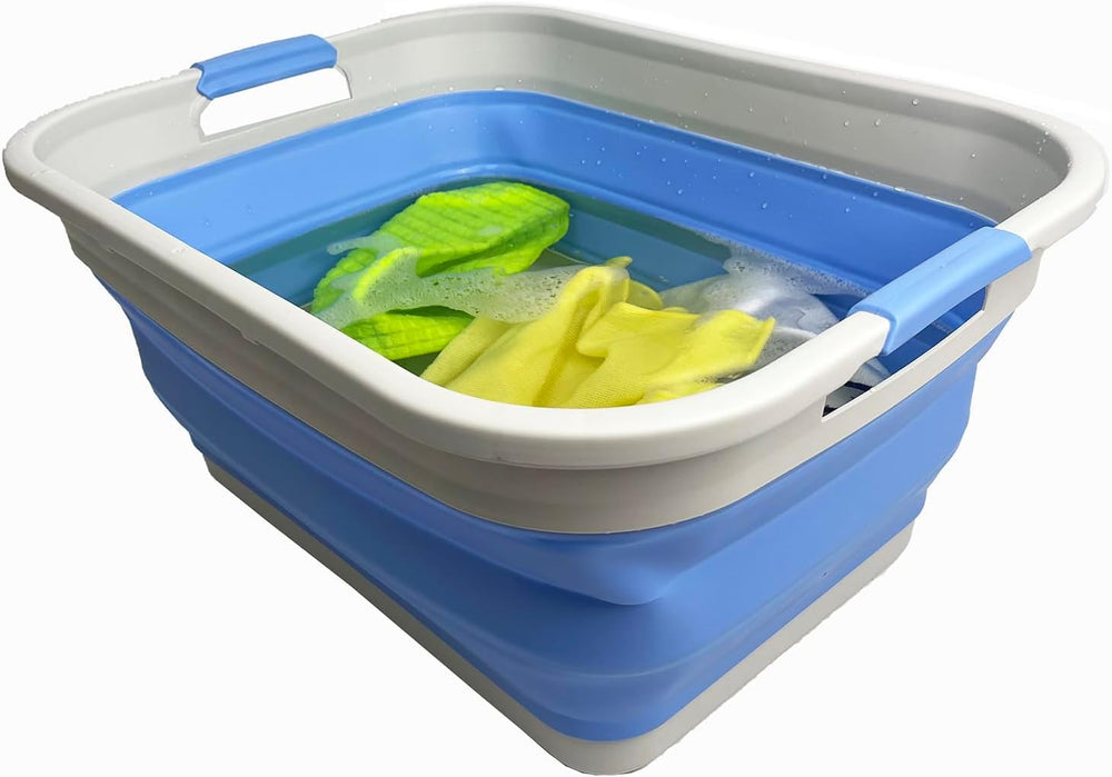 SAMMART 41L (10.8 gallon) Collapsible Plastic Laundry Basket - Foldable Pop U...
