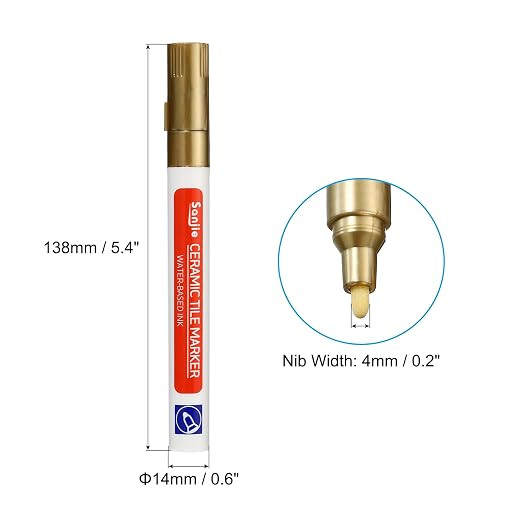 PATIKIL Grout Pen, 4 Pack Golden Tile Marker Waterproof Grout Sealer Pen Tile - Image 2
