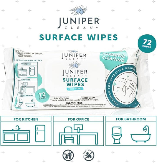 6 Pack Surface Cleaning Wipes Bleach Free, All-Purpose Cleaner - Image 2