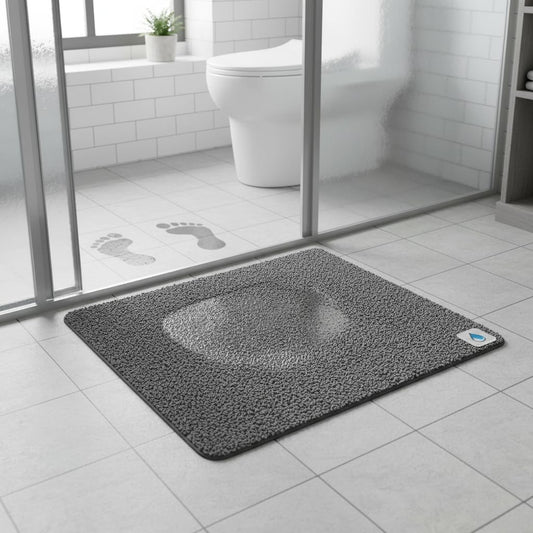 1pc Non-Slip Shower Mat, Heavy-Duty Bath Mat with Foaming Loofah Base, Durable Plastic Material, Easy-Clean Surface for Tub & Bathroom Use