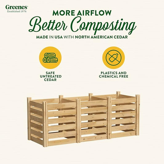 Greenes Fence Cedar Wood Composter - Image 2