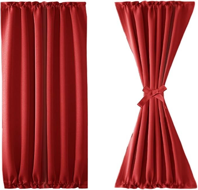 DWCN French Door Curtains – Rod Pocket Thermal Blackout Curtain - Image 7