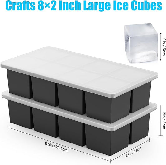 Large Ice Cube Trays for Whiskey: FDDAI Big Silicone Ice Cube Trays - Image 2