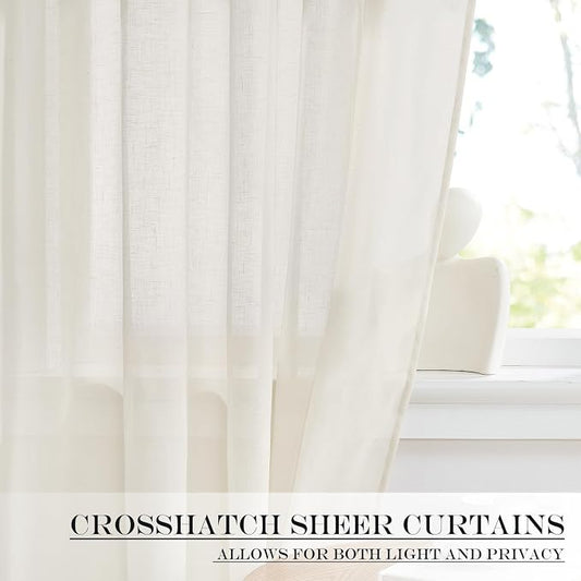 NICETOWN Linen Curtains 50 Inches Long - Image 2