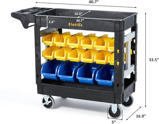 Elafros 2-Tier Utility Cart - Image 2