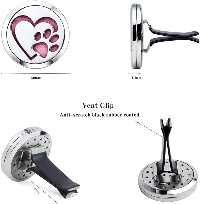 Love Dog Essential Oil Car Diffuser Vent Clips Air Freshener Car Accessories - Image 6