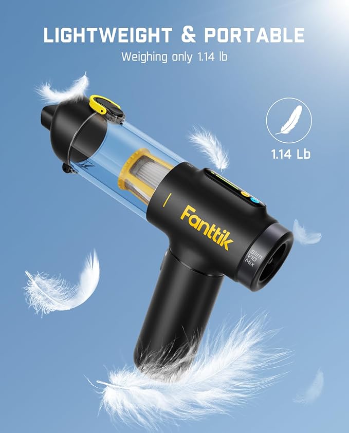 Fanttik Slim V10 Mix Cordless Car Vacuum, 4 in 1 Handheld Air Duster, Color - Image 6
