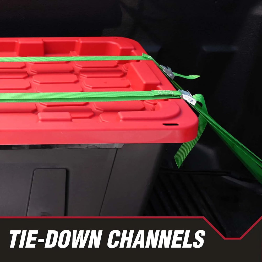 40 Gallon Tote 2 Pack, Heavy Duty Stackable Plastic Storage Bins with Lids, B...