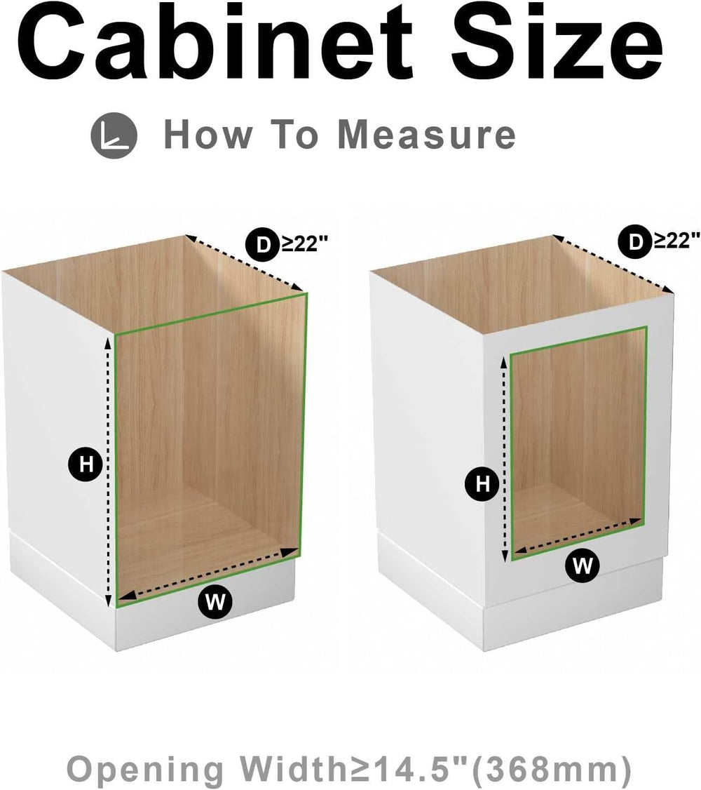 2 Tier Pull Out Cabinet Organizer,(14½"W x 22" D) Soft Close Slide ...