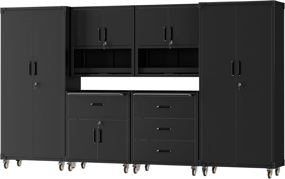 6-Piece Garage Storage Cabinets System Heavy Duty Workshop Set